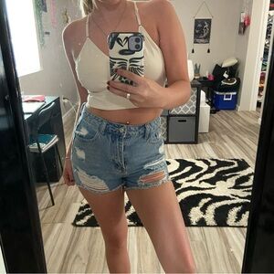 Blue jean shorts🤍